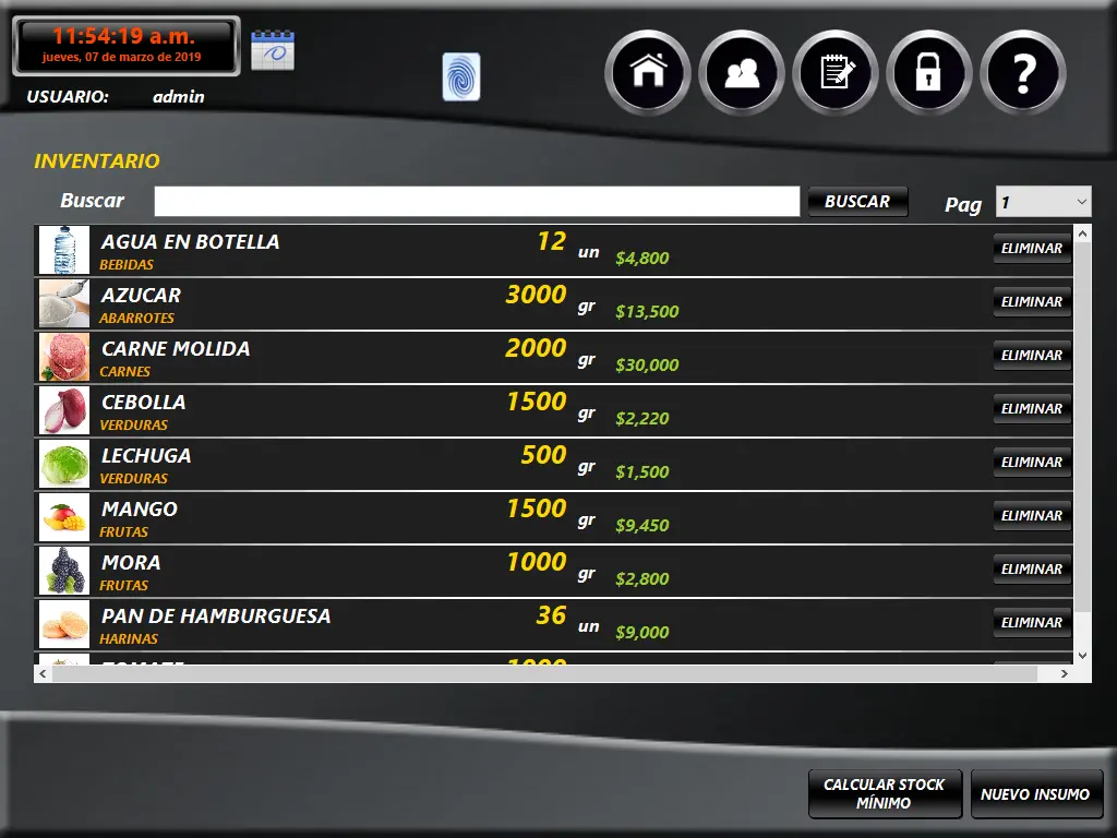 Control de Inventario